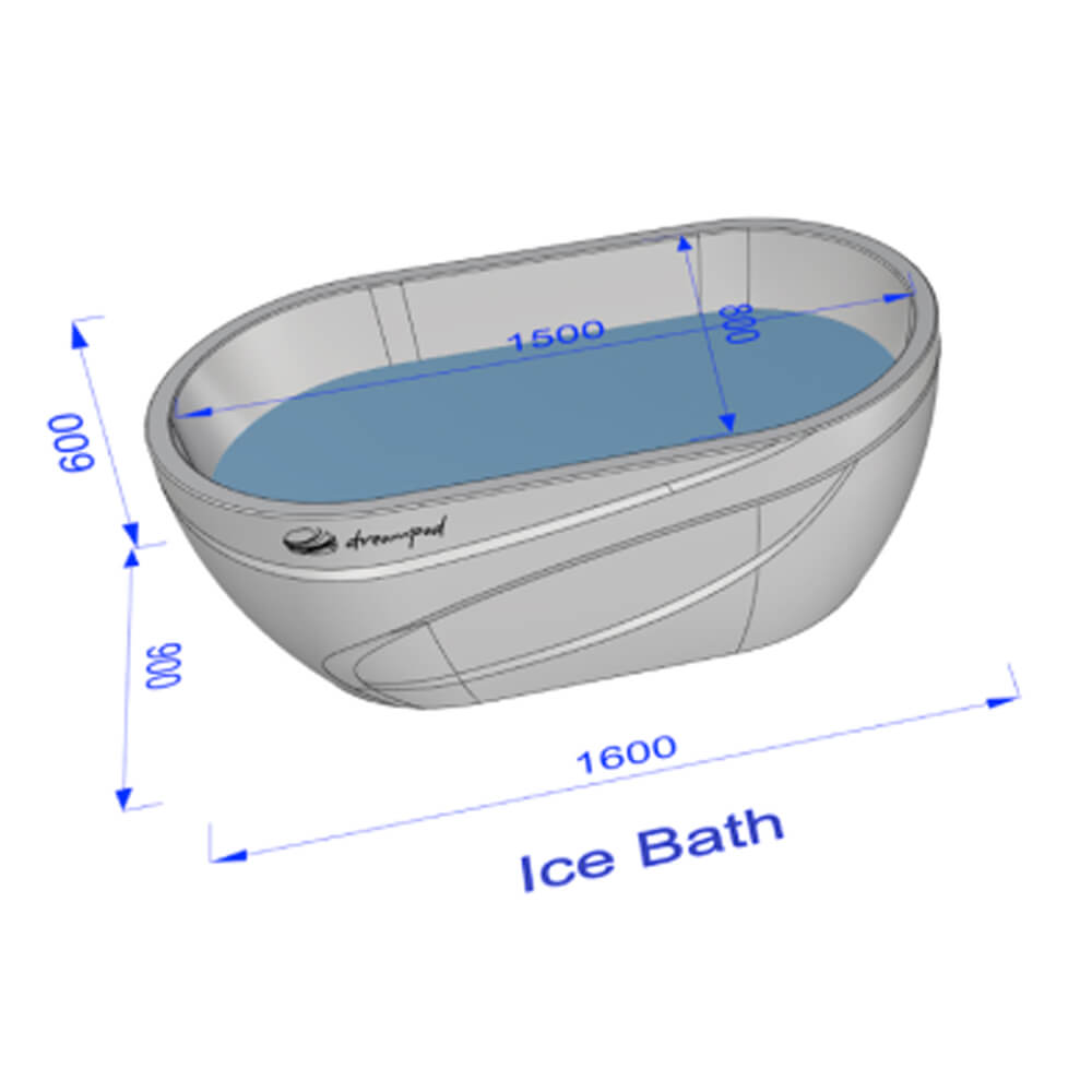 Dreampod Ice Bath With Chiller Premium Fiberglass Floatation Tank