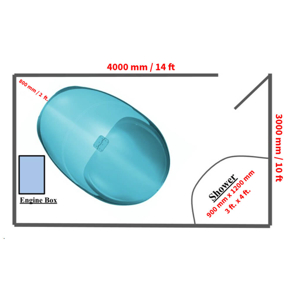 V2 Commercial Home Flotation Sensory Isolation Tank Pod Spa [DPFP201WPE]