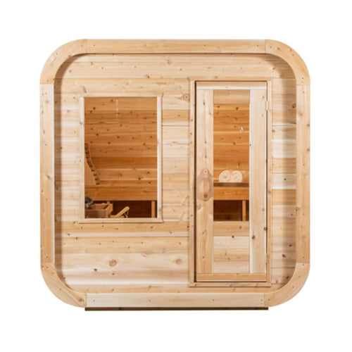 4-Person Canadian Timber Luna Cube Sauna With Sloped Roof  [CTC22LU]