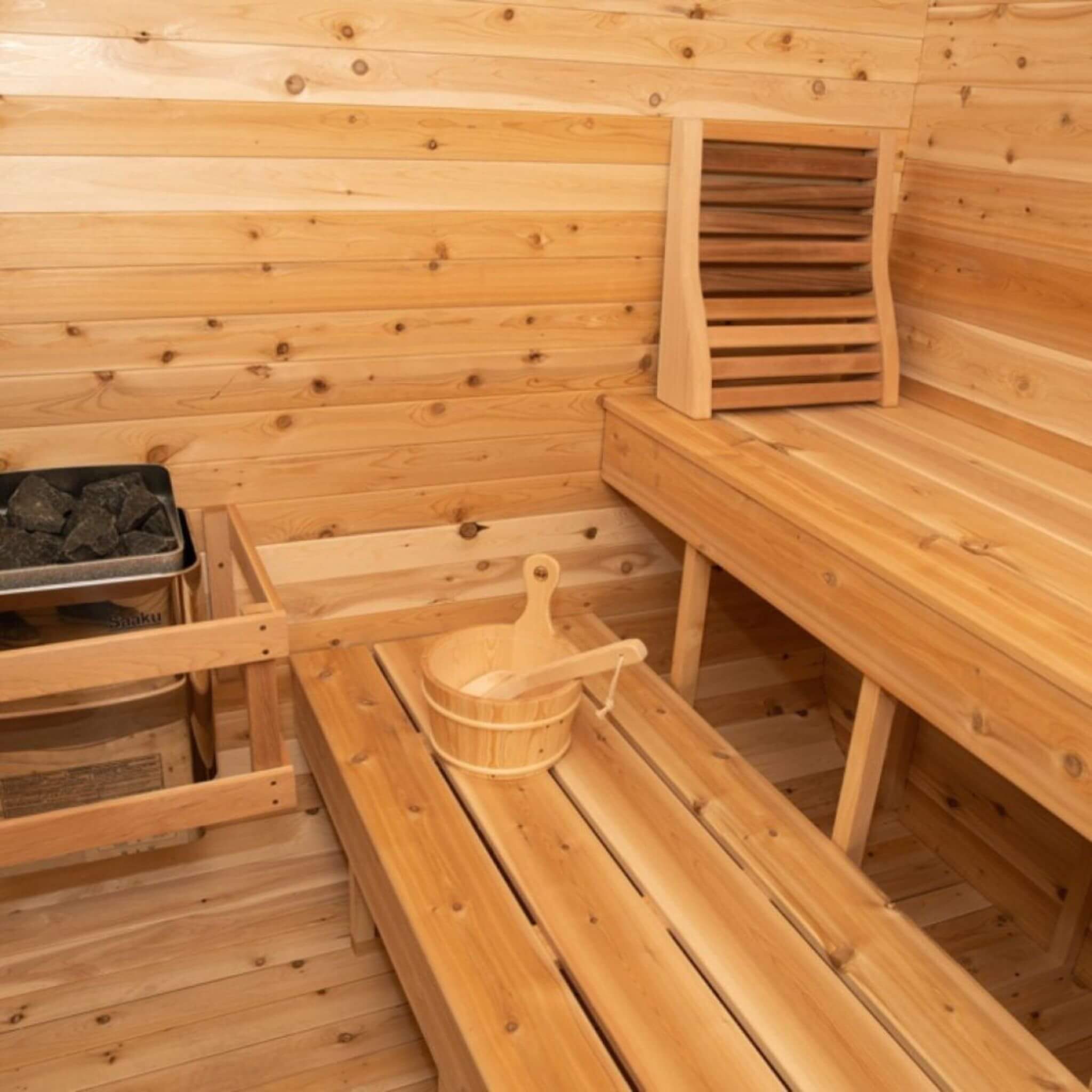 4-Person Canadian Timber Luna Cube Sauna With Sloped Roof  [CTC22LU]