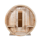 4-Person Canadian Timber Serenity Barrel Sauna With Solid Wood Benches [CTC2245W]