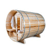 4-Person Canadian Timber Serenity Barrel Sauna With Solid Wood Benches [CTC2245W]