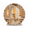 6-Person Canadian Timber Tranquility Barrel Sauna With Front Porch [CTC2345W]