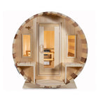 6-Person Canadian Timber Tranquility Barrel Sauna With Front Porch [CTC2345W]