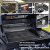Transform Your Outdoor Living Space with the Ultimate 104" Modular Outdoor Kitchen BBQ Island - Complete with Grill, Sink, Refrigerator, and Storage!