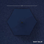 7.5ft Navy Patio Umbrella Tilt Crank Steel Pole Outdoor