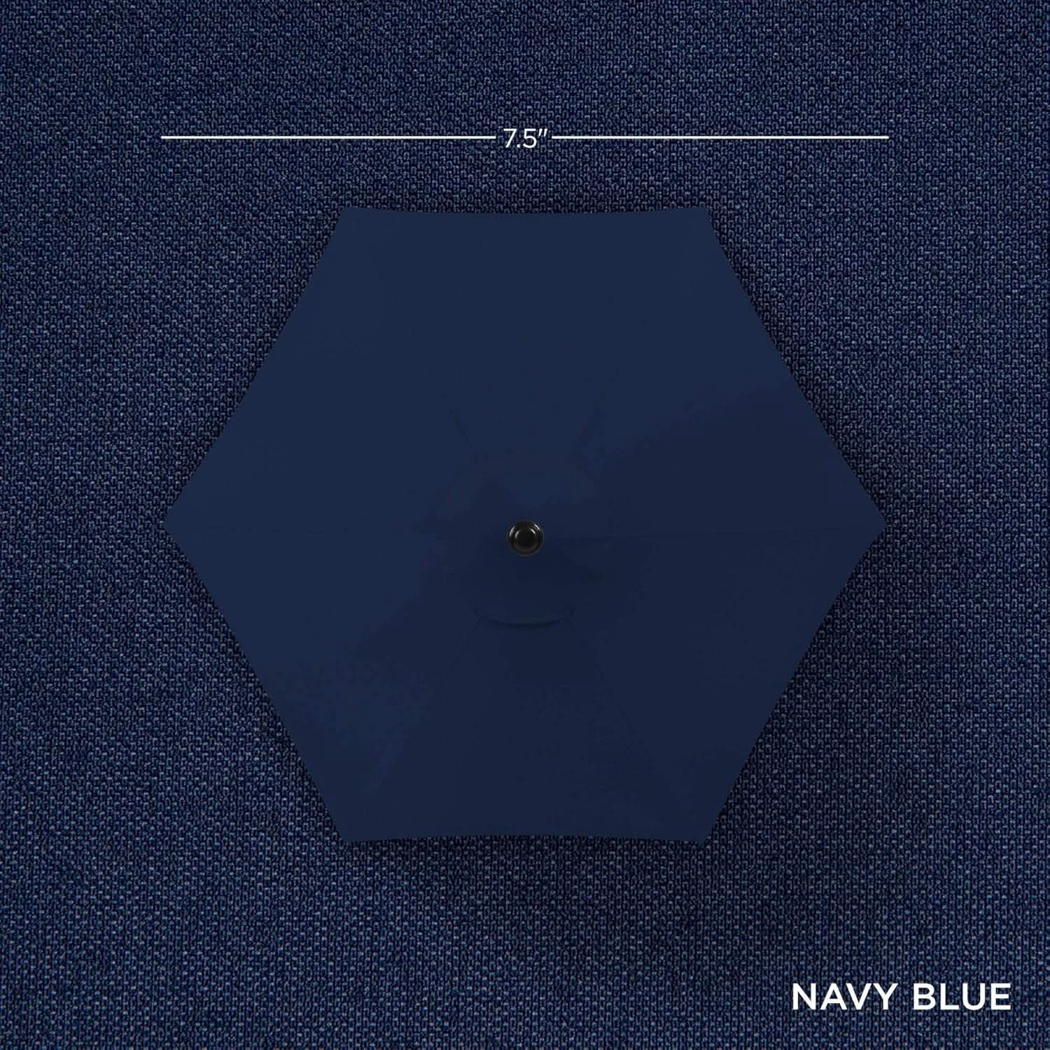 7.5ft Navy Patio Umbrella Tilt Crank Steel Pole Outdoor