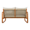 4-Piece Acacia Wood Outdoor Patio Furniture Set with Thick Cushions