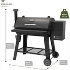 Oakford 930 Wood Pellet Grill with 930 SQ in Cooking Area, Steel Wire Grates, I-Site View Indicator, Heavy Duty Pellet Smoker Grill with Bluetooth Connectivity - 910-0509