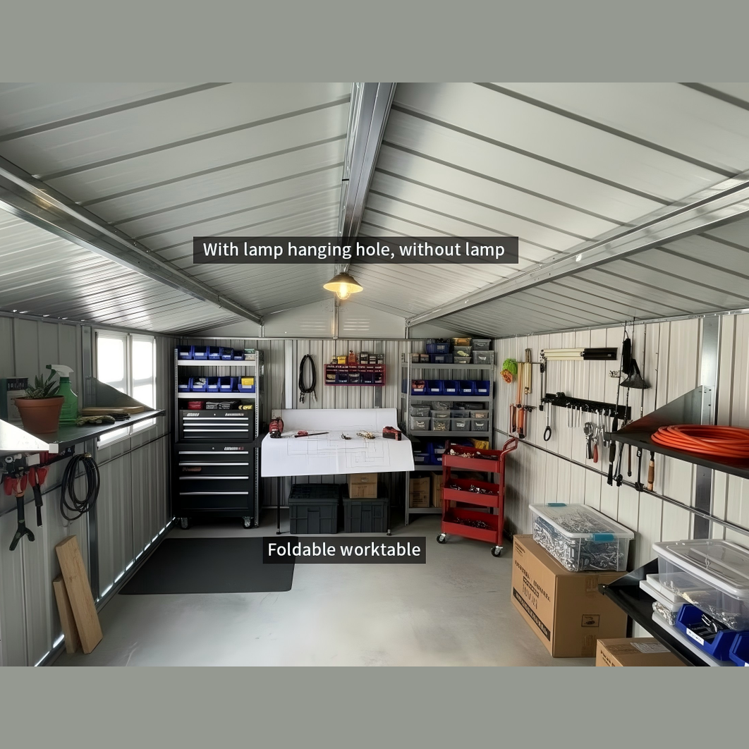 12 x 10 Ft Metal Garden Shed for Outdoor Storage