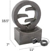 Outdoor Water Fountain - 4 Tier Polyresin Water Fountain Outdoor with LED Lights - 18.5In Decorative Water Feature for Outdoor Decor by