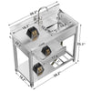 Outdoor Utility Sink With Workbench & Storage Shelf