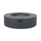 Modern Lightweight Concrete Outdoor Circular Fire Pit 50,000 BTU