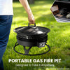 20 Inch Propane Fire Pit, Portable Gas Fire Pit Bowl for Outside, 60,000 BTU Smokeless Outdoor Firepit with Lid & Grill Grate for Patio, Yard, Gardenn, Camping