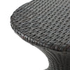 Outdoor 16-Inch Multi-Brown Wicker Hourglass Side Table