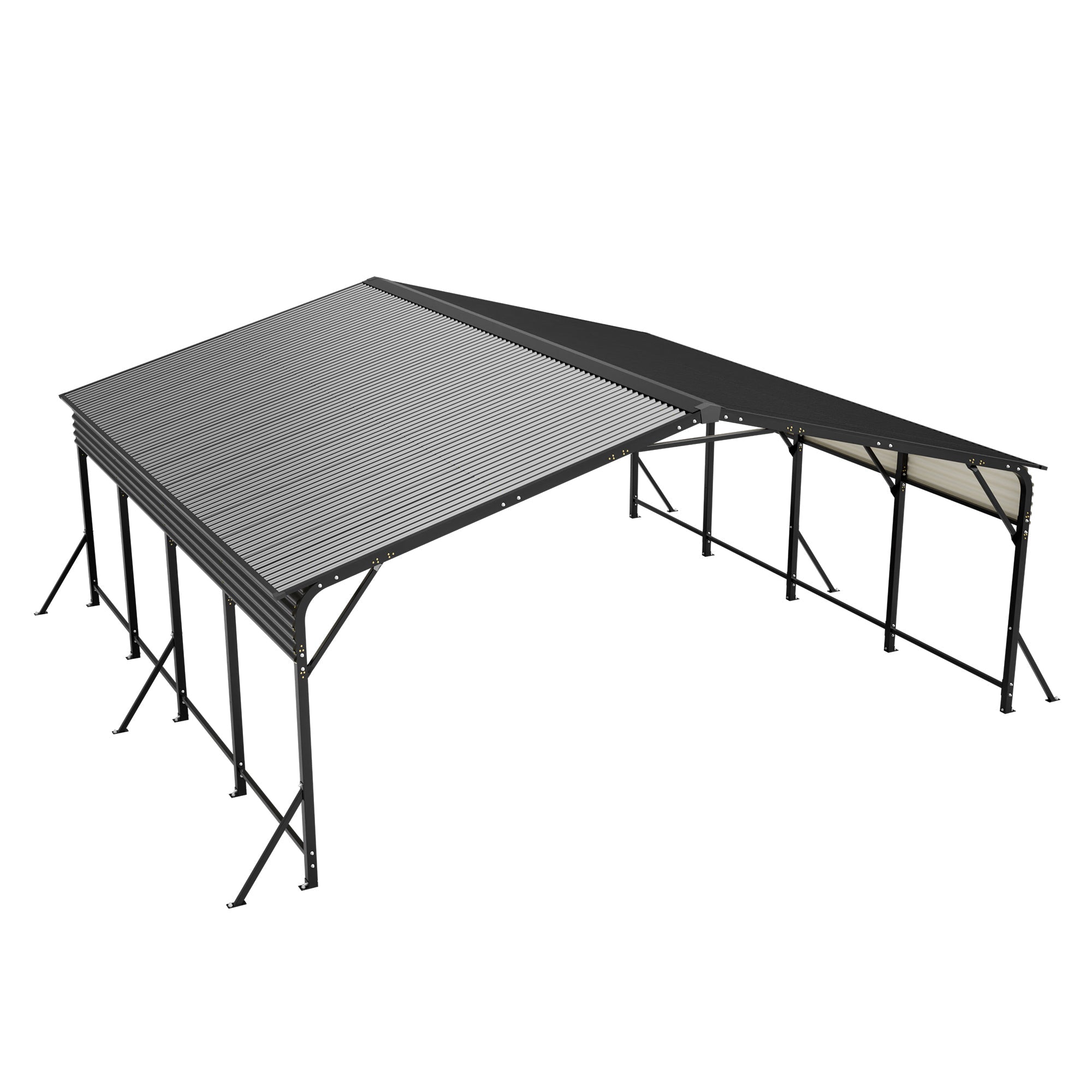 20'x20' Galvanized Steel Carport Canopy