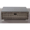 Glass Top - Outdoor Coffee Table - Gray Mix