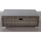 Glass Top - Outdoor Coffee Table - Gray Mix