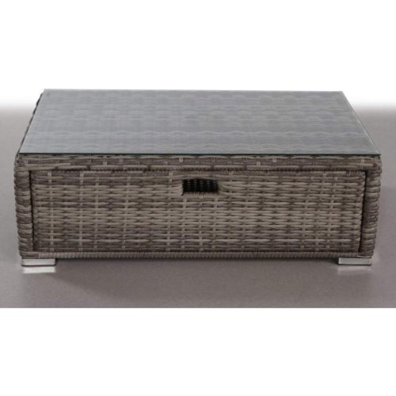 Glass Top - Outdoor Coffee Table - Gray Mix