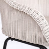 Ladd Outdoor Metal Wicker Barstool Set of 2 - Light Gray