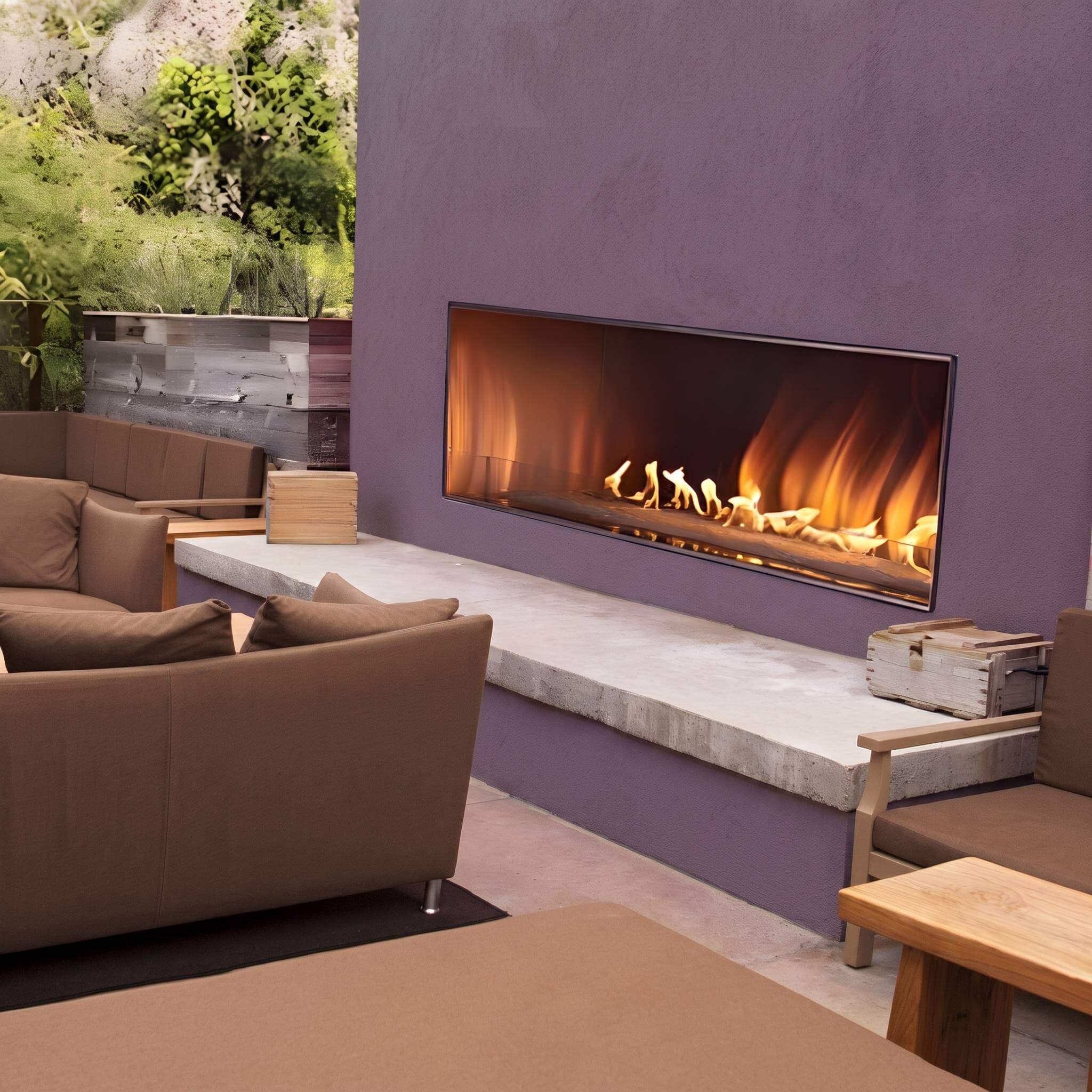 Empire Comfort Systems Carol Rose Coastal Linear Outdoor Fireplace [OLL48/60FP12SN]