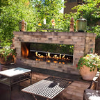 Empire Comfort Systems Carol Rose Coastal Natural Gas Outdoor Linear See Through Fireplace [OLL48/60SP12SN]