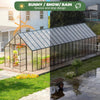 10 X 36 FT Extra-Large Heavy-Duty Outdoor Walk-In Greenhouse with Adjustable Roof Vents, 4MM