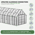 10 X 36 FT Extra-Large Heavy-Duty Outdoor Walk-In Greenhouse with Adjustable Roof Vents, 4MM