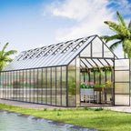 10 X 36 FT Extra-Large Heavy-Duty Outdoor Walk-In Greenhouse with Adjustable Roof Vents, 4MM