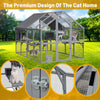 Extra Large Outdoor Cat Kitten Playpen House With Platforms, And Waterproof Cover