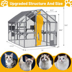 Extra Large Outdoor Cat Kitten Playpen House With Platforms, And Waterproof Cover
