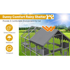 Extra Large Outdoor Cat Kitten Playpen House With Platforms, And Waterproof Cover