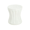 Outdoor Round Concrete Antique White Side Table