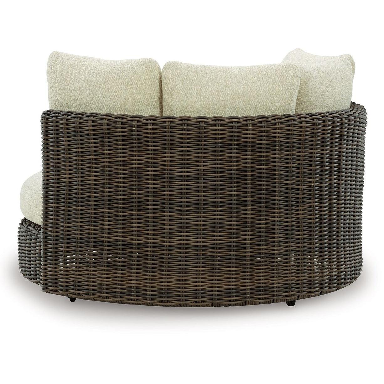 Kimora - Swivel Lounge Chair With Cushion - Beige / Dark Brown