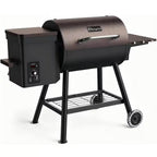 King Chii 456 Sq. In. Wood Pellet Grill and Smoker BBQ with PID Auto Temperature Control in Bronze