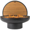 32 Inch round Fire Pit Table with Fire Pit Grill, Extra Thick, Heavy Duty Fire Bowl, Deep Outdoor Firepit, Wood Burning Firepits for outside Patio, Backyard Fire Pits, Large BBQ Pit