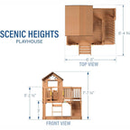 Premium Outdoor Cedar Playhouse With Integrated Kitchen