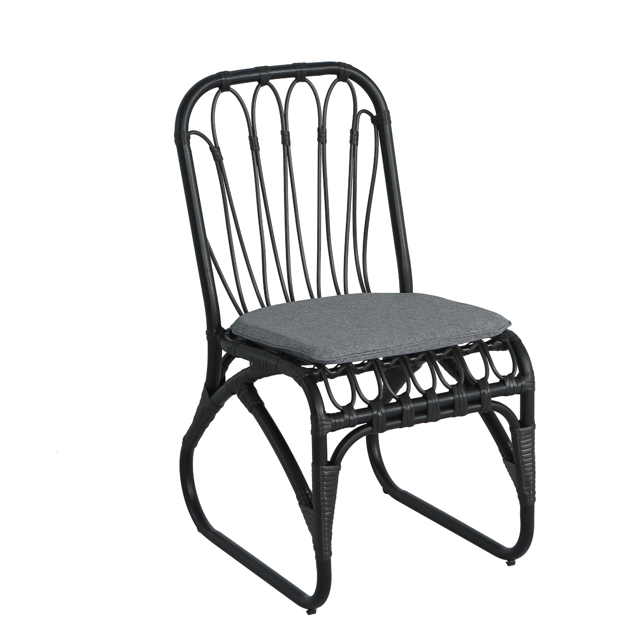 Outdoor Wicker Dining Chairs With Washable Cushions (Set of 2)