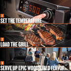 Traeger Grills Woodridge Electric Wood Pellet Grill and Smoker, Wi-Fi Temperature Control up to 500 Degrees, 860 Sq. In. Cooking Capacity, 6-In-1 for Outdoor Grilling, Smoking, BBQ, Black, TFB86MLH