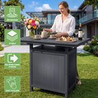 Outdoor Patio Bar Island with HDPE & Aluminum Frame