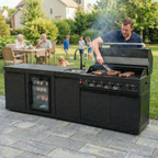 6-Burner 85000 BTU Deluxe Stainless Steel Propane Gas Outdoor Kitchen Grill