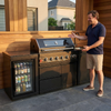 6-Burner Stainless Steel Propane Gas Outdoor Kitchen Barbecue Island Grill