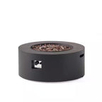 32 In. W X 13.5 In. H Iron Propane Gas Burning round Outdoor Patio Fire Pit in Dark Grey