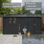 12 x 10 ft Metal Garden Shed