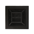Outdoor Square Wood Burning Fire Pit - Dark Gray