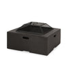 Outdoor Square Wood Burning Fire Pit - Dark Gray