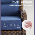 Luxury Outdoor Patio Furniture Set with Thick Cushions
