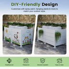 50" W x 49" H Outdoor Privacy Screen, Air Conditioner Fence, All-Weather Vinyl Privacy Fence Screens with Aluminum