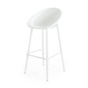 Modern Gable Outdoor Barstool Set of 2 in White
