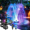 Floating Pond Fountain with Remote Control RGB LED Lights, 40W 660GPH Water Pump with 3 Spray Modes, Floating Fountain 27FT Cord & 65.6FT Mooring Line for Garden Ponds, Outdoor Water Features